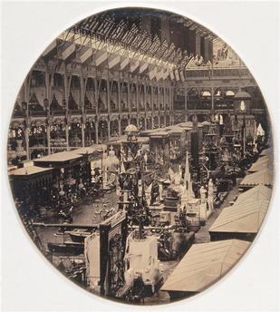 Exposition universelle de Paris, 1855, Palais de l'Industrie, vue de la nef 