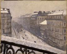 Boulevard Haussmann, effet de neige